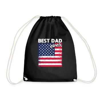 Meilleur père de tous les temps avec American - Sac de sport léger - noir - Devant