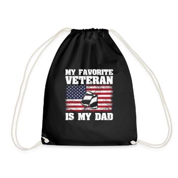 Mon vétéran préféré est mon père Funny Daddy - Sac de sport léger - noir - Devant