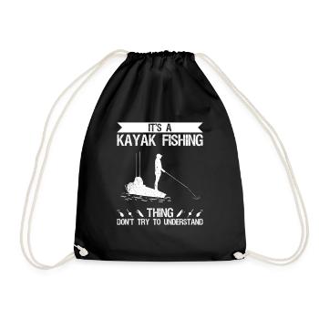 It's A Kayak Fishing Thing Don't Try To Understand - Drawstring Bag - black - Front