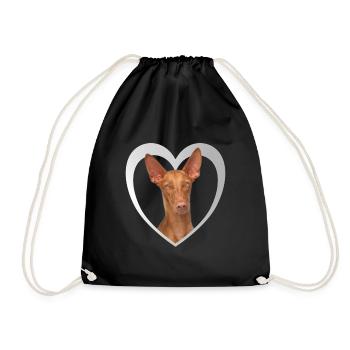 Pharaoh Dog Heart - J’aime Pharaoh Dog - Sac de sport léger - noir - Devant