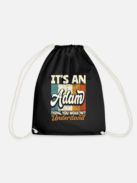 Nom Adam Cadeau Prénom Personnalisé - Sac de sport léger - noir