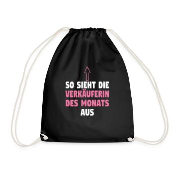 Verkäuferin Muttertag Einzelhandel Verkäufer - Turnbeutel - Schwarz - Vorne