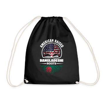 Bangladeshi Bangladesh Bangladeshi Flag Quote - Drawstring Bag - black - Front