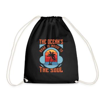THE OCEAN S ROAR EST UNE MUSIQUE POUR L’ÂME - Sac de sport léger - noir - Devant