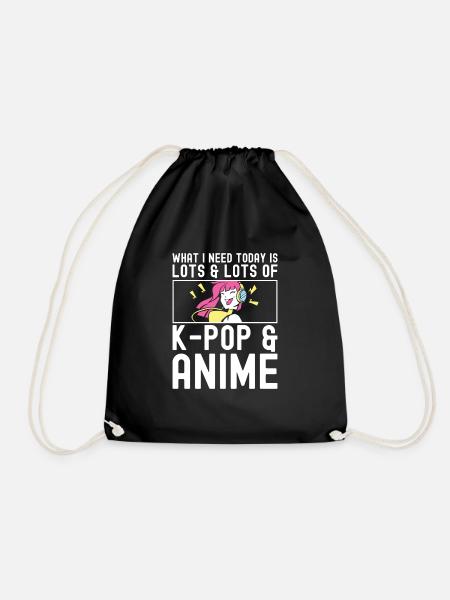 Anime & K-Pop Music Kpop Japanese Manga Otaku - Turnbeutel - Schwarz