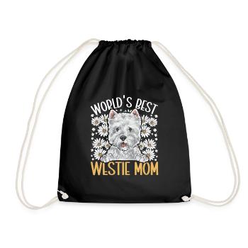 West Highland White Terrier Westie - Sac de sport léger - noir - Devant