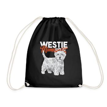 West Highland White Terrier Westie - Turnbeutel - Schwarz - Vorne
