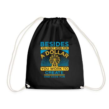 EN PLUS D’UN DOLLAR QUE VOUS TRAVAILLEZ POUR CRÉER ET VOUS AMUSER - Sac de sport léger - noir - Devant
