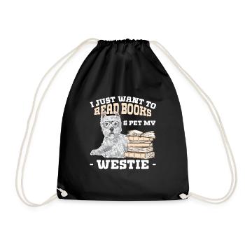 West Highland White Terrier Westie - Sac de sport léger - noir - Devant