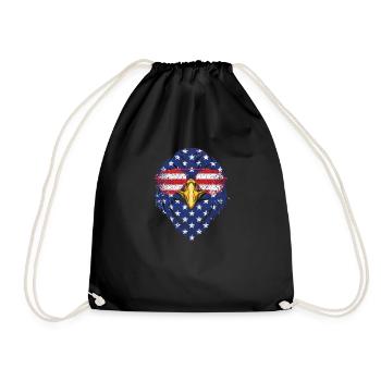 4 juillet Bald Eagle Patriotic American - Sac de sport léger - noir - Devant