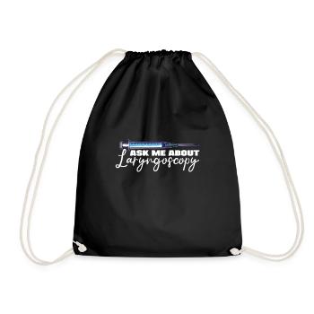 Ask Me About Laryngoscope Nurse Anesthetist Poison - Drawstring Bag - black - Front