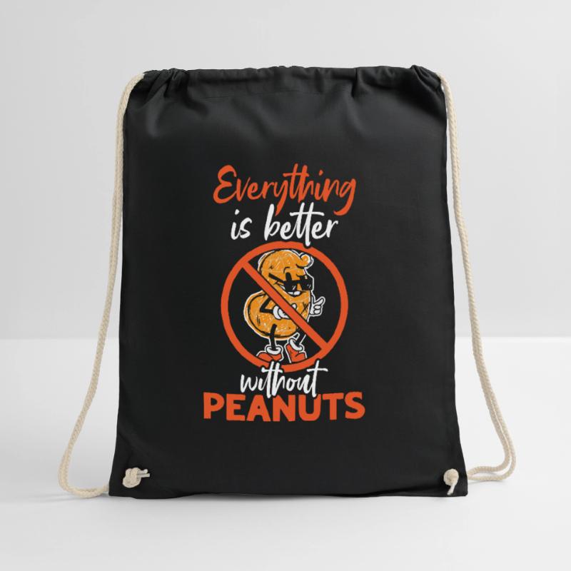 Everything is better without peanuts Peanut allergy sufferers Drawstring Bag