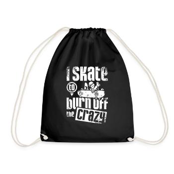 Je patine pour brûler la folie - Sac de sport léger - noir - Devant