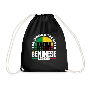 Béninois Bénin Drapeau Béninois Citation - Sac de sport léger - noir - Devant