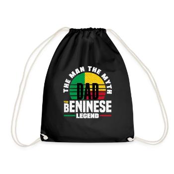 Béninois Bénin Drapeau Béninois Citation - Sac de sport léger - noir - Devant