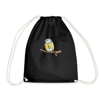 Motif Blue I Bird pour les ornithologues amateurs - Sac de sport léger - noir - Devant