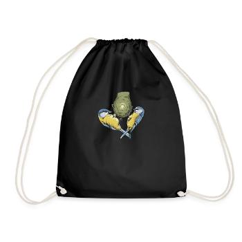 Motif Blue I Bird pour les ornithologues amateurs - Sac de sport léger - noir - Devant