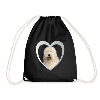 Bobtail Heart - J’aime Bobtail - Sac de sport léger - noir - Devant