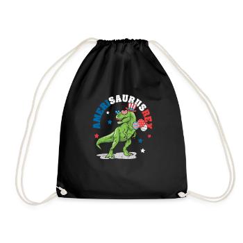 Dinosaure 4 juillet US Amerisaurus T Rex Amérique - Sac de sport léger - noir - Devant