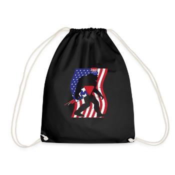 Feux d’artifice Bigfoot 4 juillet Funny Sasquatch - Sac de sport léger - noir - Devant