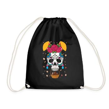 Frohen Ostersonntag Dia de los Muertos - Turnbeutel - Schwarz - Vorne