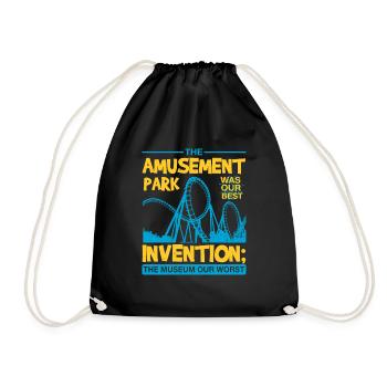THE AMUSEMENT PARK INVENTION THE MUSEUM OUR WORST - Drawstring Bag - black - Front