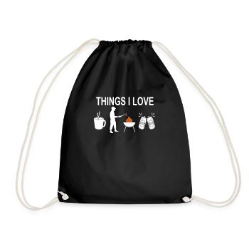 Idée de barbecue et de cadeau de camping-car - Sac de sport léger - noir - Devant