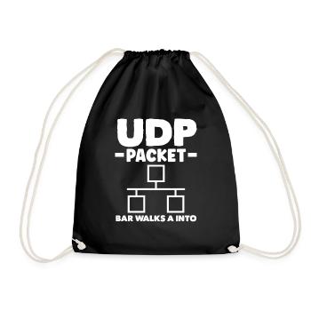 La barre de paquets UDP entre A dans l’administrateur réseau - Sac de sport léger - noir - Devant