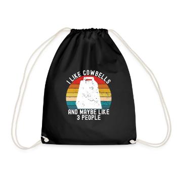 Kuhglocke Mehr Cowbell-Vintager - Turnbeutel - Schwarz - Vorne