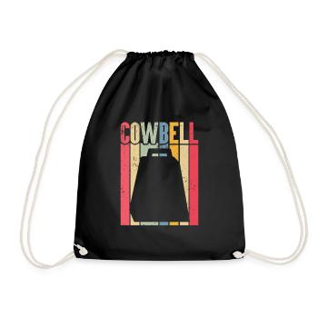 Kuhglocke Mehr Cowbell-Vintager - Turnbeutel - Schwarz - Vorne