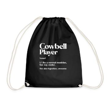 Cowbell More Cowbell-Vintager - Drawstring Bag - black - Front