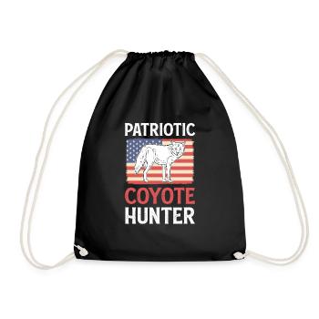Patriotic Coyote Hunter Hurlant Animal Coyote - Sac de sport léger - noir - Devant