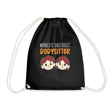La meilleure baby-sitter du monde. Garderie pour enfants - Sac de sport léger - noir - Devant
