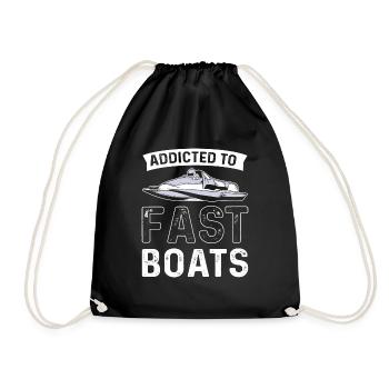 Süchtig Nach Schnellen Booten. Drag-Boat-Rennen - Turnbeutel - Schwarz - Vorne