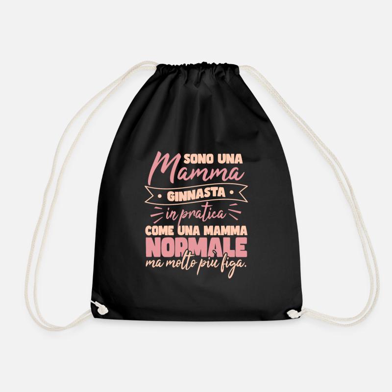Mama Turnerin wie eine normale Mutter - Turnbeutel - Schwarz