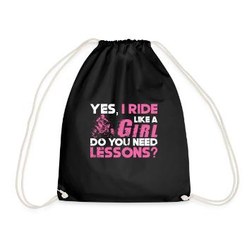 Quad Racing ATV Wheeler Dirt Road - Turnbeutel - Schwarz - Vorne