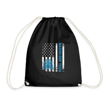 Rad Tech Radiology Men Women Radiographer - Drawstring Bag - black - Front