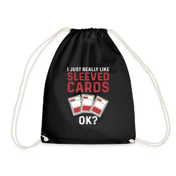 J’aime beaucoup les cartes à pochettes, d’accord ? - Sac de sport léger - noir - Devant