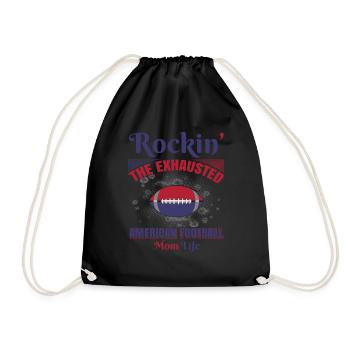 FoundLux New Design, Rockin' THE EXHAUSTED AMERICA - Drawstring Bag - black - Front