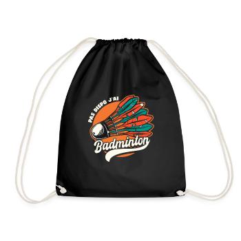 Pas Dispo J'Ai Badminton Humour - Sac de sport léger - noir - Devant