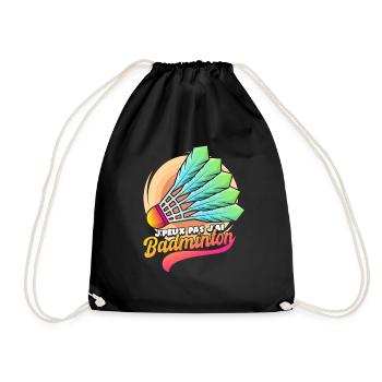 Pas Dispo J'Ai Badminton - Sac de sport léger - noir - Devant