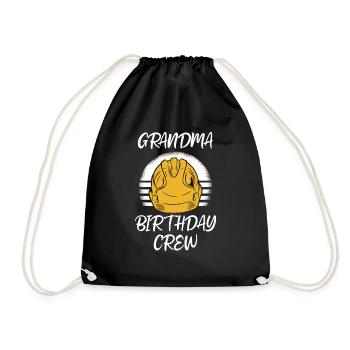 Grandma of the birthday team - Birthday building - Drawstring Bag - black - Front