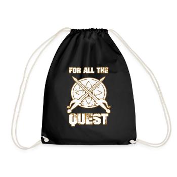 Funny LARP Live Action Role Playing Cosplay - Drawstring Bag - black - Front