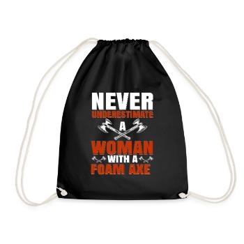 Funny LARP Live Action Role Playing Cosplay - Drawstring Bag - black - Front