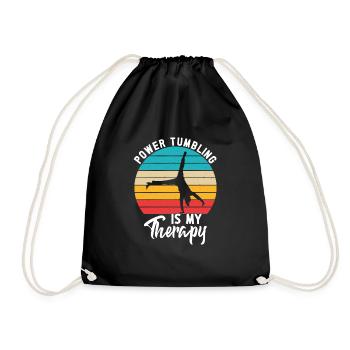 Tumbler Gymnast Girl Tumbler - Drawstring Bag - black - Front