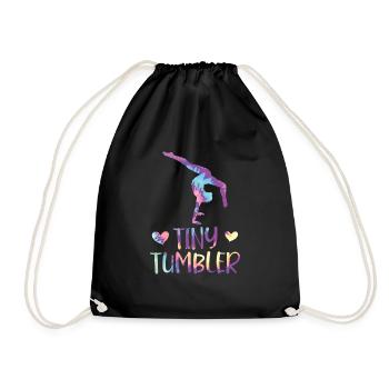 Tumbler Gymnast Girl Tumbler - Drawstring Bag - black - Front