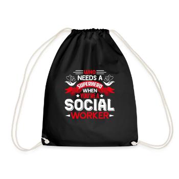 Social Worker You're A Social Worker - Drawstring Bag - black - Front
