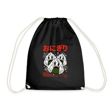 Japon petits Onigiris Kanji - Sac de sport léger - noir - Devant