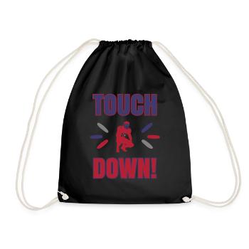 Nouveau design FoundLux, TOUCHEZ DOWN! - Sac de sport léger - noir - Devant