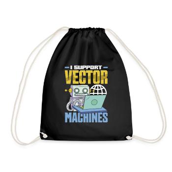 I Support Vector Machines Retro Data Science - Turnbeutel - Schwarz - Vorne